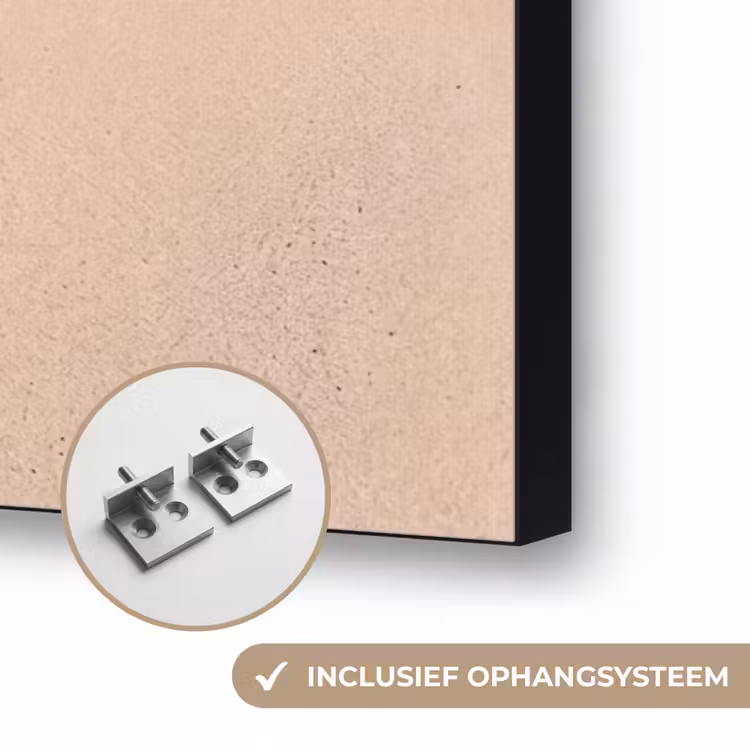 Strand - Water - Natuur - Blauw - Beige Textielframe zwart klein -USP_ophangsysteemNL