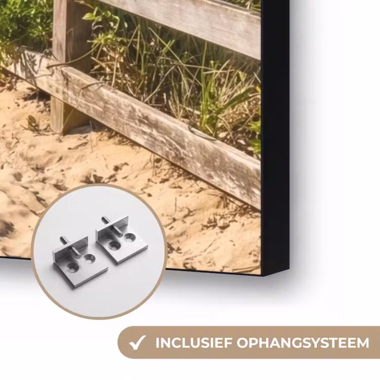 Strand - Zandpad - Oceaan - Natuur Textielframe zwart klein -USP_ophangsysteemNL