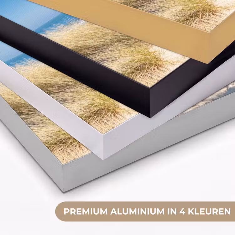 Strand - Zee - Duin - Zand - Zomer Textielframe zwart klein -USP_kleurenNL