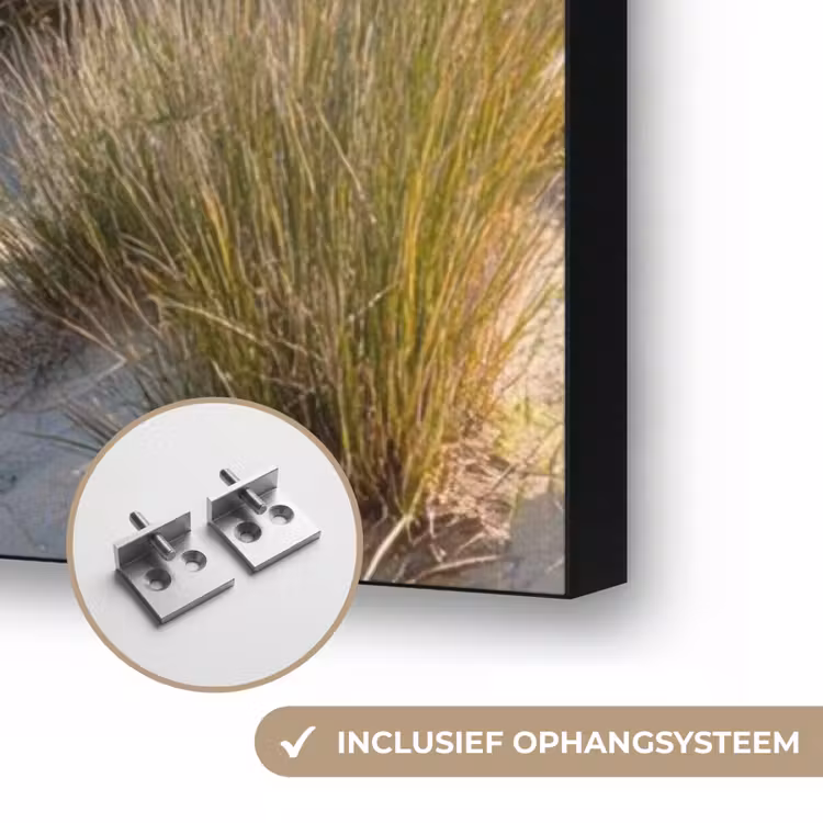 Strand - Zee - Duin - Zand - Zomer Textielframe zwart klein -USP_ophangsysteemNL