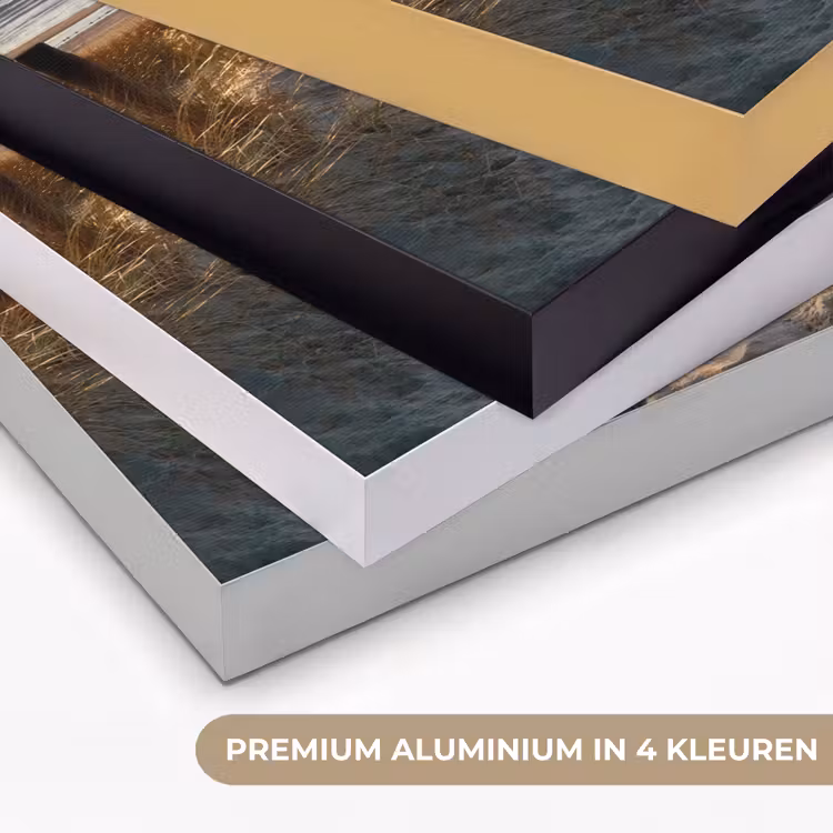 Strand - Zee - Nederland - Duinen - Zon Textielframe zwart klein -USP_kleurenNL