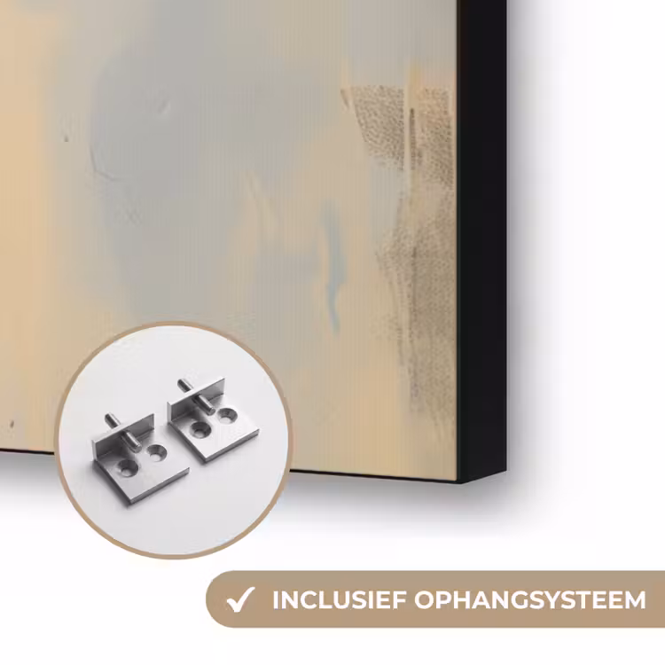 Street art - Banksy - Ballon - Graffiti - Hart Textielframe zwart klein -USP_ophangsysteemNL