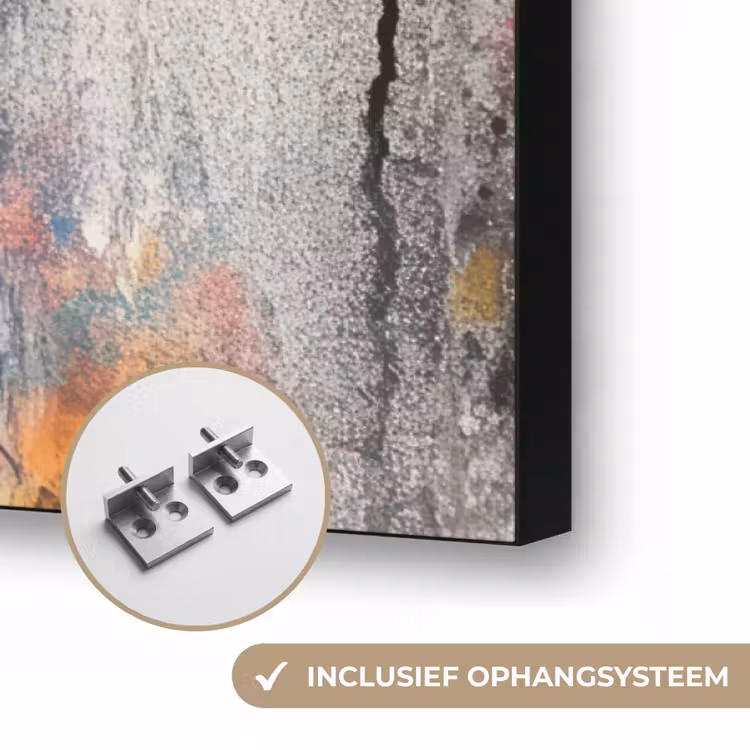 Street art - Lippen - Kus - Graffiti Textielframe zwart klein -USP_ophangsysteemNL