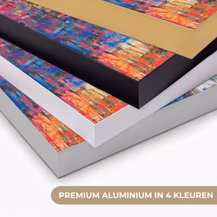 Street art - Tijger - Wit - Graffiti - Dieren Textielframe zwart klein -USP_kleurenNL