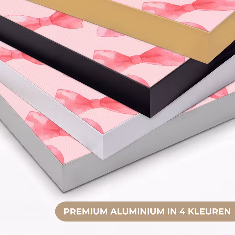 Strikken - Aquarel - Roze Textielframe zwart klein 947 -USP_kleurenNL