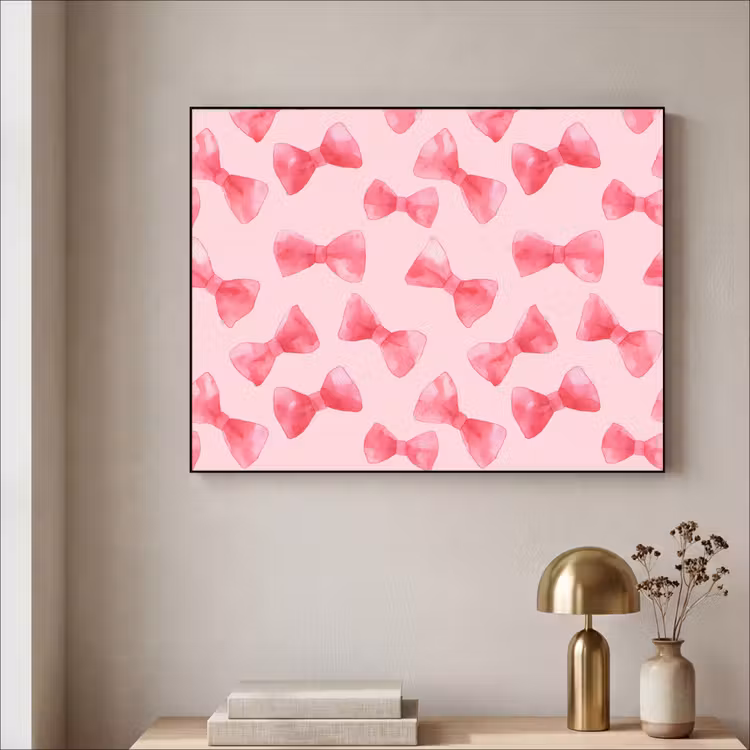 Strikken - Aquarel - Roze Textielframe zwart klein 947 -sfeer2