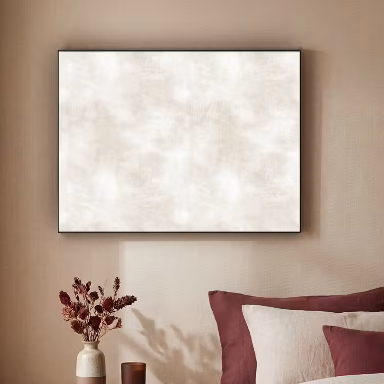Subtiel - Structuur - Beige Textielframe zwart klein 947 -sfeer1