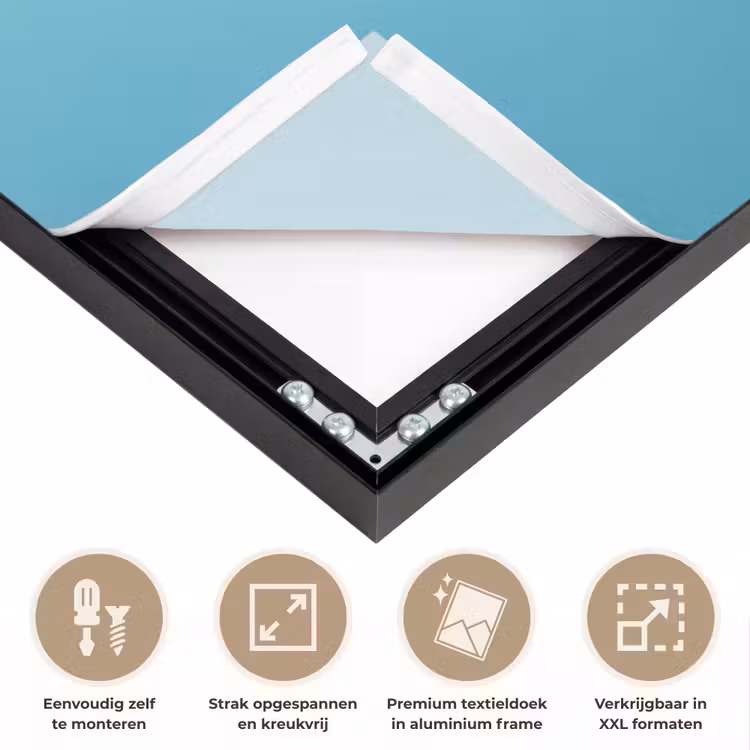 Suikerspin - Zoet - Snoep Textielframe zwart klein -USP_feed_closeupNL