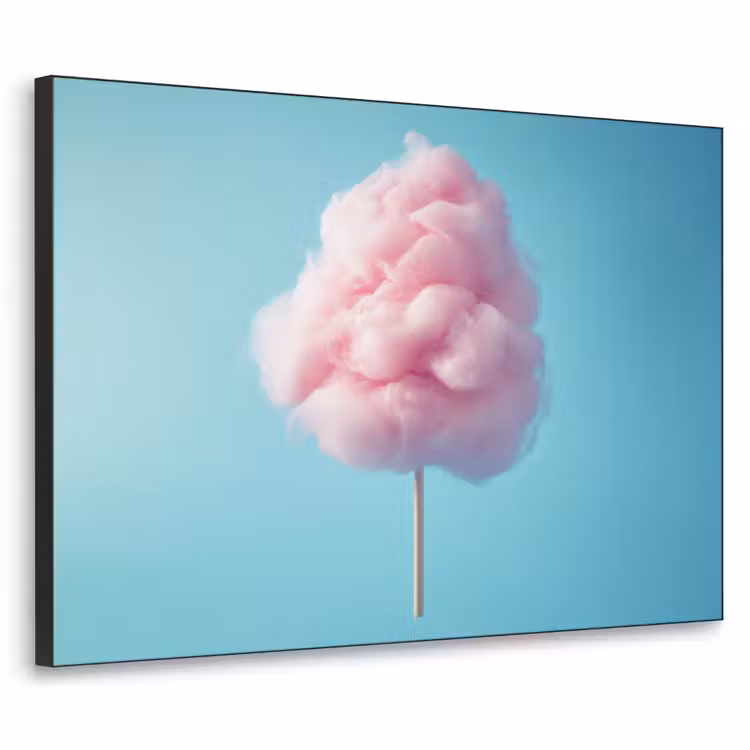 Suikerspin - Zoet - Snoep Textielframe zwart klein -3d
