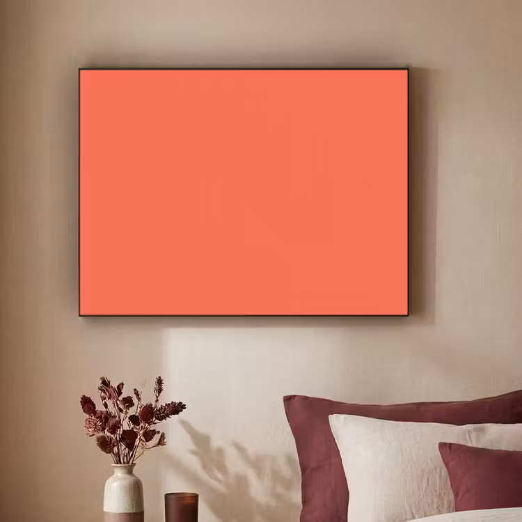 Sunset - Salmon - Oranje Textielframe zwart klein 947 -sfeer1