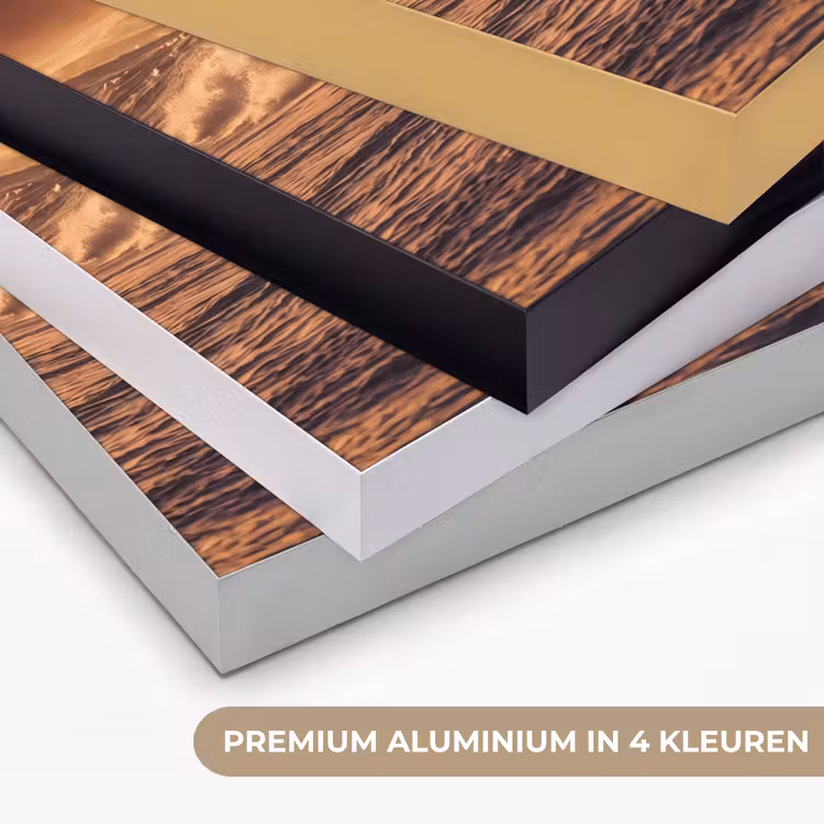 Surfer - Golf - Oceaan - Sport - Oranje Textielframe zwart klein -USP_kleurenNL