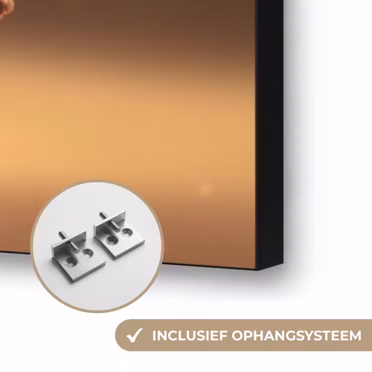 Taart - Chocolade - Eten - Brownie Textielframe zwart klein -USP_ophangsysteemNL