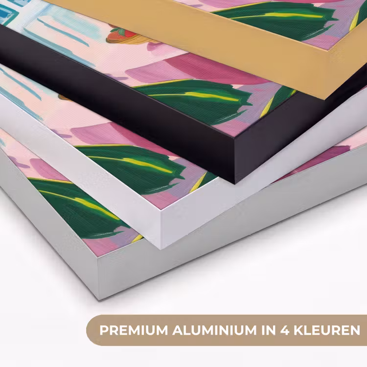 Tafel - Wijn - Fruit Textielframe zwart klein -USP_kleurenNL