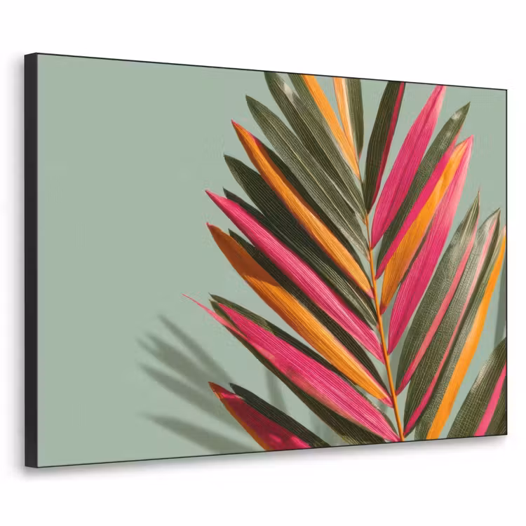 Tak - Bladeren - Kleurrijk - Schaduw Textielframe - compleet frame klein -3d