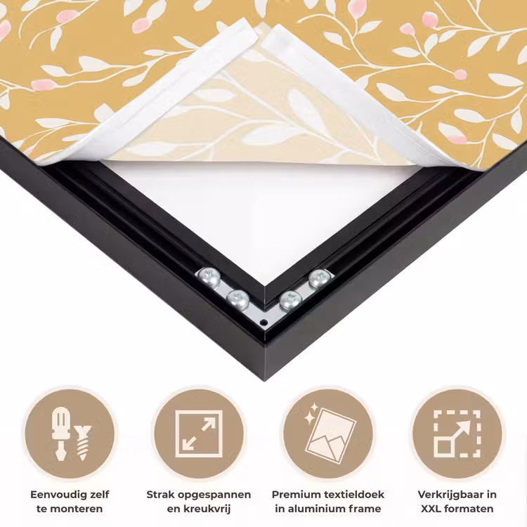 Takjes - Patroon - Oker Textielframe zwart klein 947 -USP_feed_closeupNL