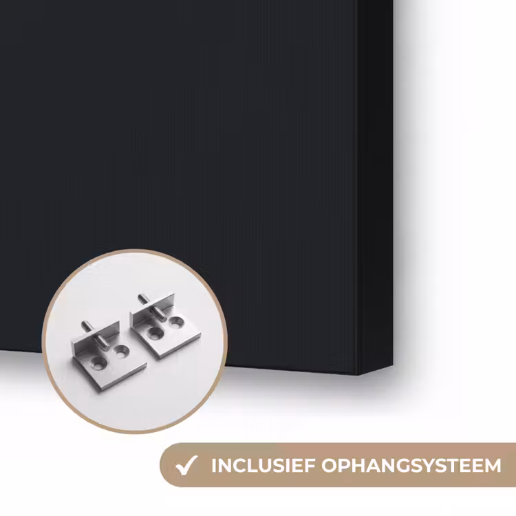 Takken - Blaadjes - Zwart Textielframe zwart klein -USP_ophangsysteemNL