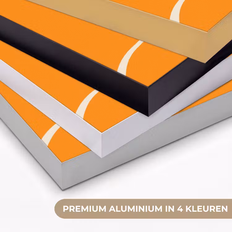 Takken - Bladeren - Minimalistisch - Blauw Textielframe zwart klein -USP_kleurenNL
