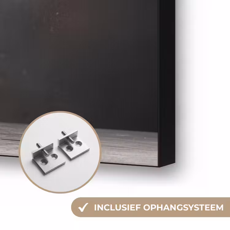 Takken - Vaas - Bolletjes - Wit Textielframe zwart klein -USP_ophangsysteemNL