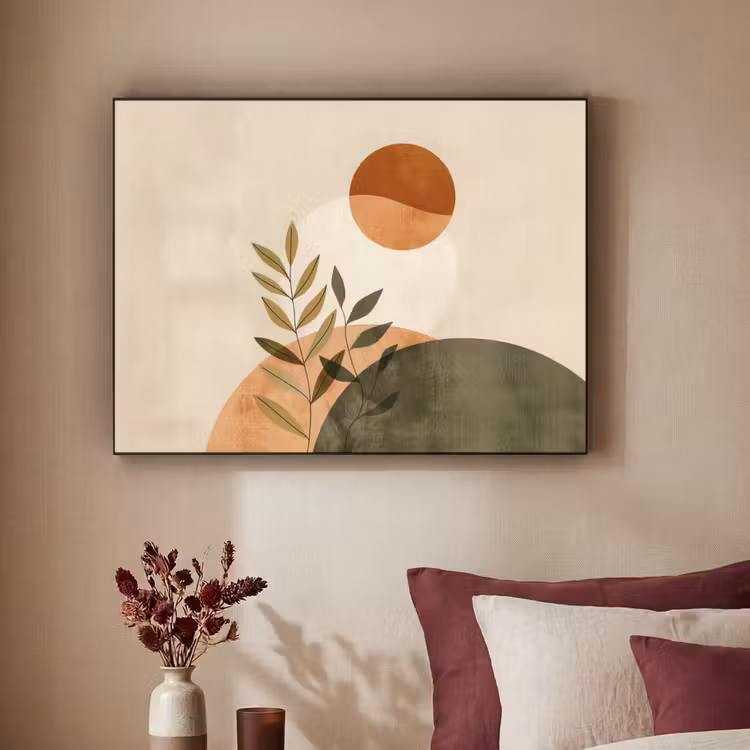 Takken - Vormen - Abstract Textielframe - compleet frame klein -sfeer1