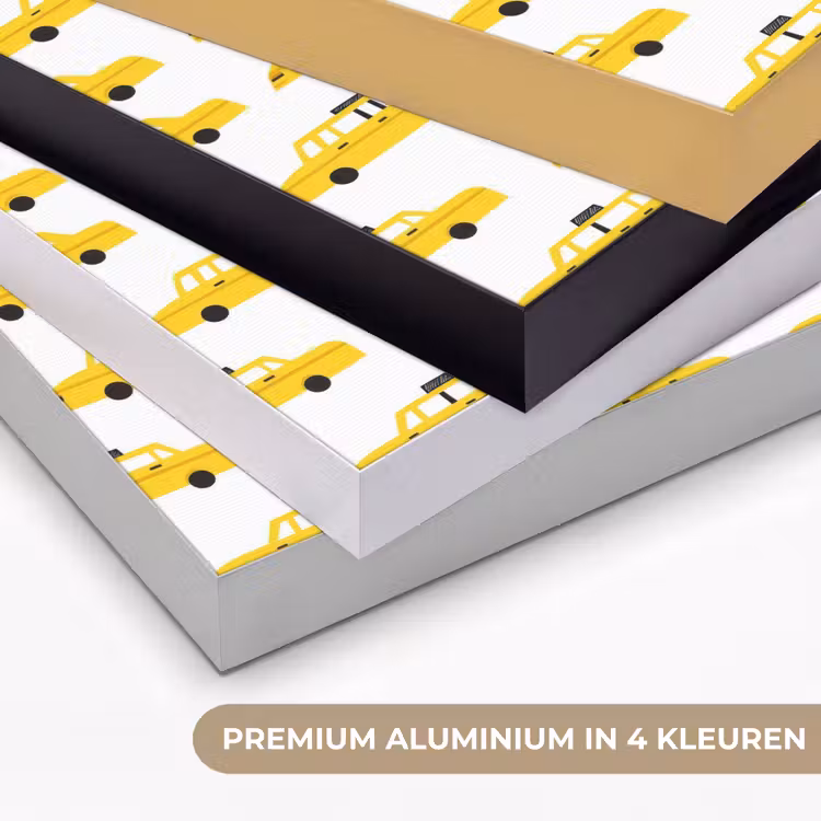 Taxi - Iconisch - Geel Textielframe zwart klein 947 -USP_kleurenNL