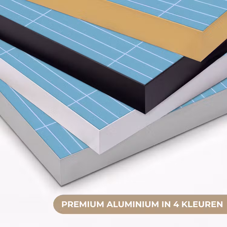 Tegel - Langwerpig - Patroon - Blauw Textielframe zwart klein 947 -USP_kleurenNL