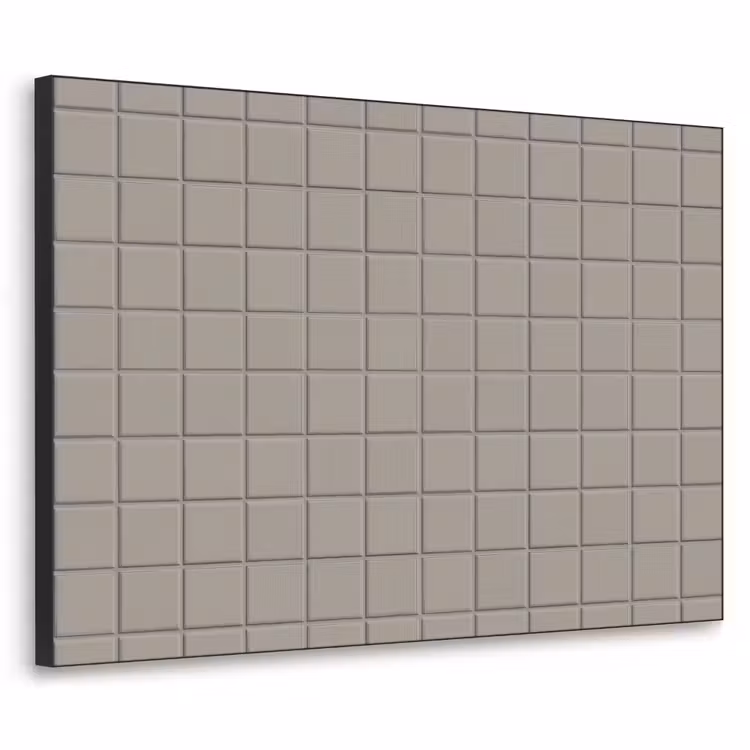 Tegel - Patroon Kiezel - Grijs Textielframe zwart klein 947 -3d