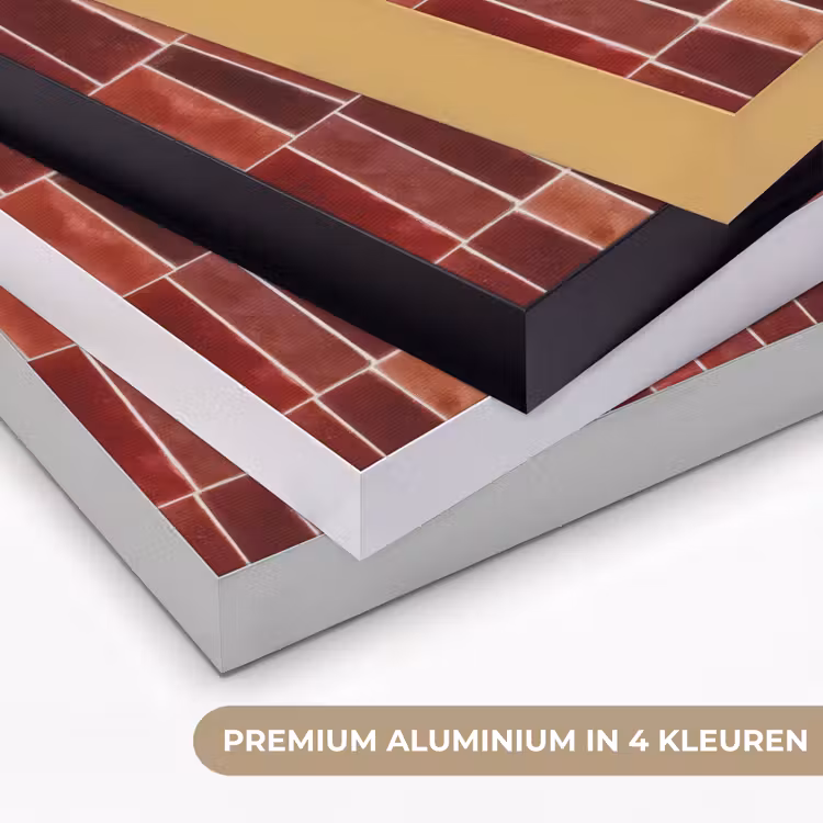 Tegels - Modern - Structuur - Dieprood Textielframe zwart klein 947 -USP_kleurenNL