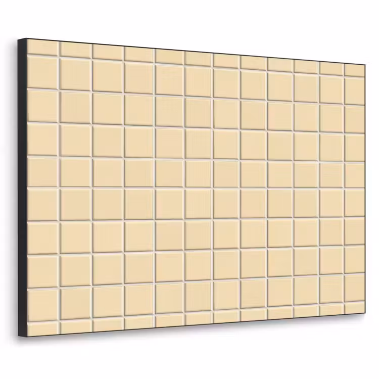 Tegels - Patroon - Crème Textielframe zwart klein 947 -3d