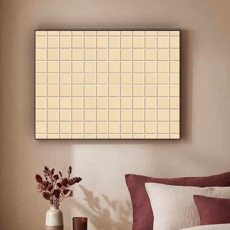 Tegels - Patroon - Crème Textielframe zwart klein 947 -sfeer1