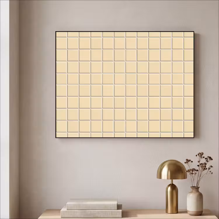 Tegels - Patroon - Crème Textielframe zwart klein 947 -sfeer2