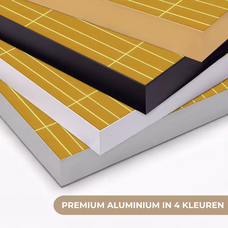 Tegels - Verticaal - Mosterdgeel Textielframe zwart klein 947 -USP_kleurenNL