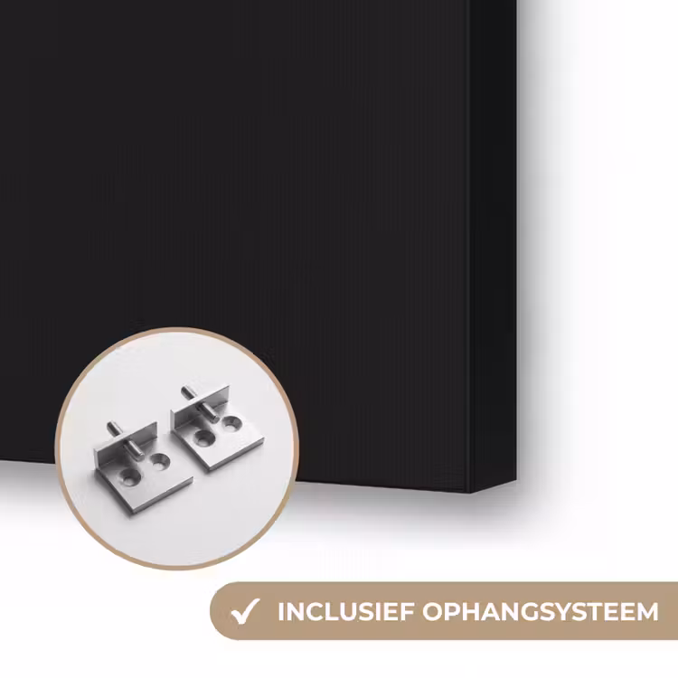 Tekst - Bokshandschoenen - Wit Textielframe zwart klein -USP_ophangsysteemNL
