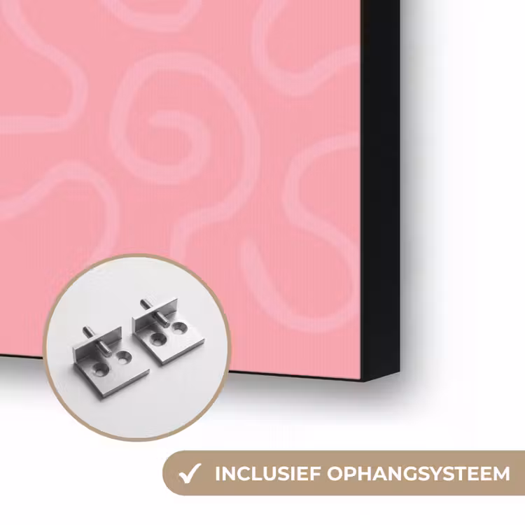 Tekst - Rood - Moederdag Textielframe zwart klein -USP_ophangsysteemNL