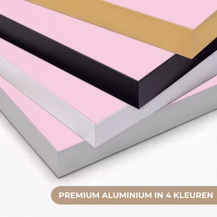 Tekst - Roze - Love - Hart Textielframe zwart klein -USP_kleurenNL