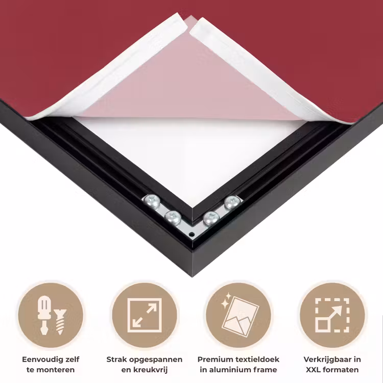Tekst - Studie - Motivatie - Modern - Rood Textielframe zwart klein -USP_feed_closeupNL