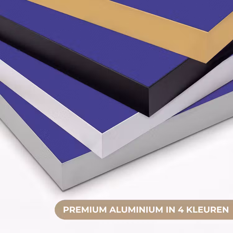 Tekst - Valentijn - Love - Blauw Textielframe zwart klein -USP_kleurenNL