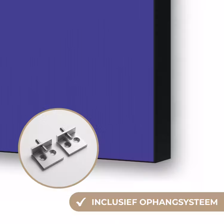 Tekst - Valentijn - Love - Blauw Textielframe zwart klein -USP_ophangsysteemNL