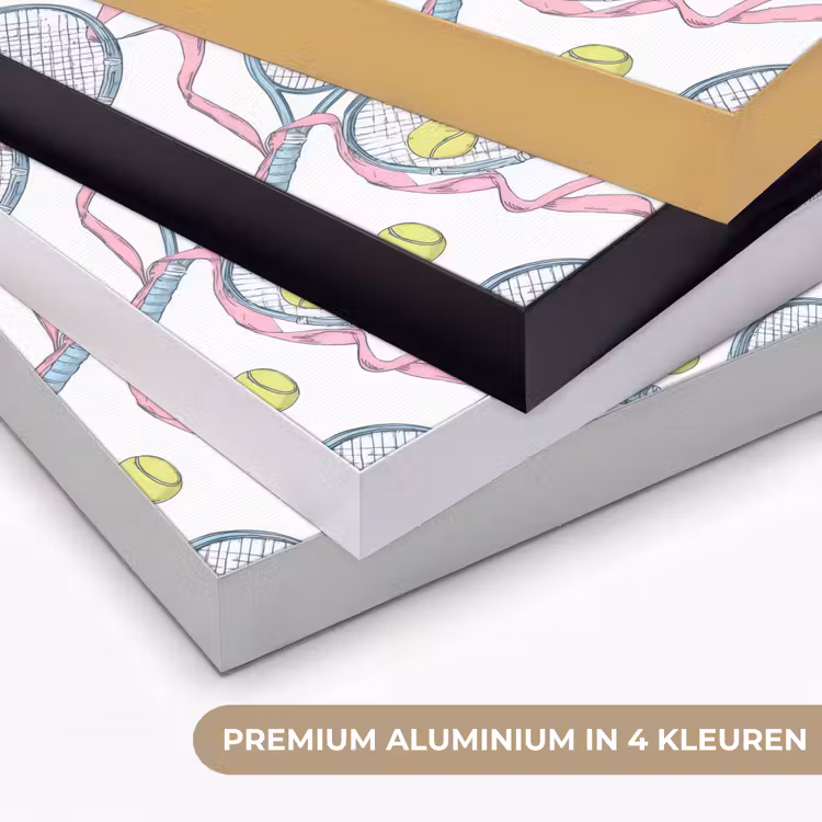 Tennis - Strikken - Kleurrijk Textielframe zwart klein 947 -USP_kleurenNL
