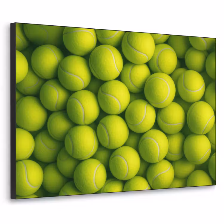 Tennisballen - Bal - Geel Textielframe - compleet frame klein -3d