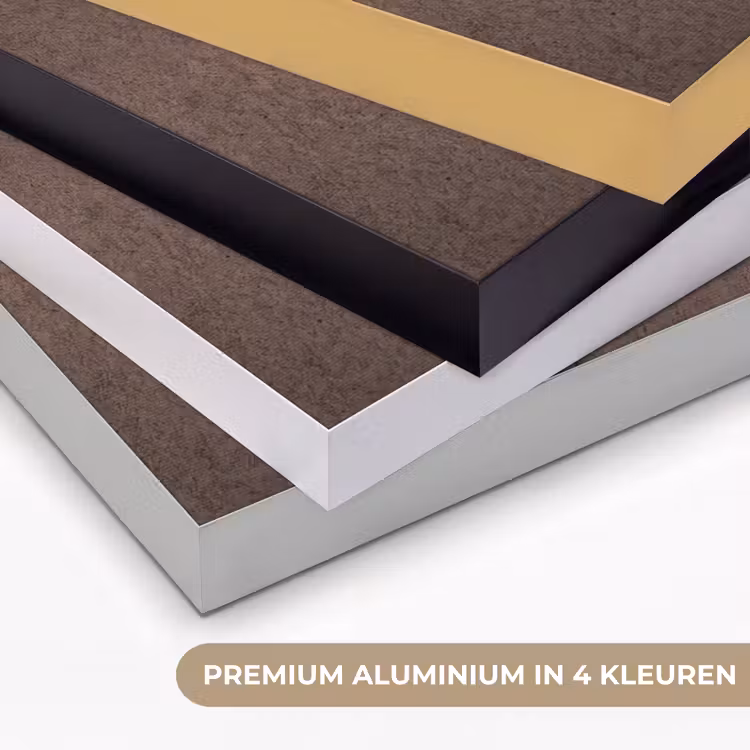 Textuur - Beton - Abstract - Donker - Bruin Textielframe zwart klein -USP_kleurenNL