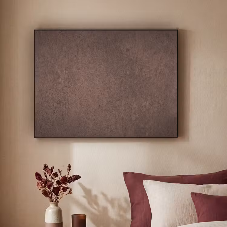 Textuur - Beton - Abstract - Donker - Bruin Textielframe zwart klein -sfeer1