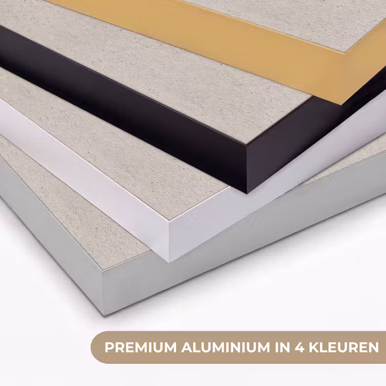 Textuur - Effen - Abstract - Beige Textielframe zwart klein -USP_kleurenNL