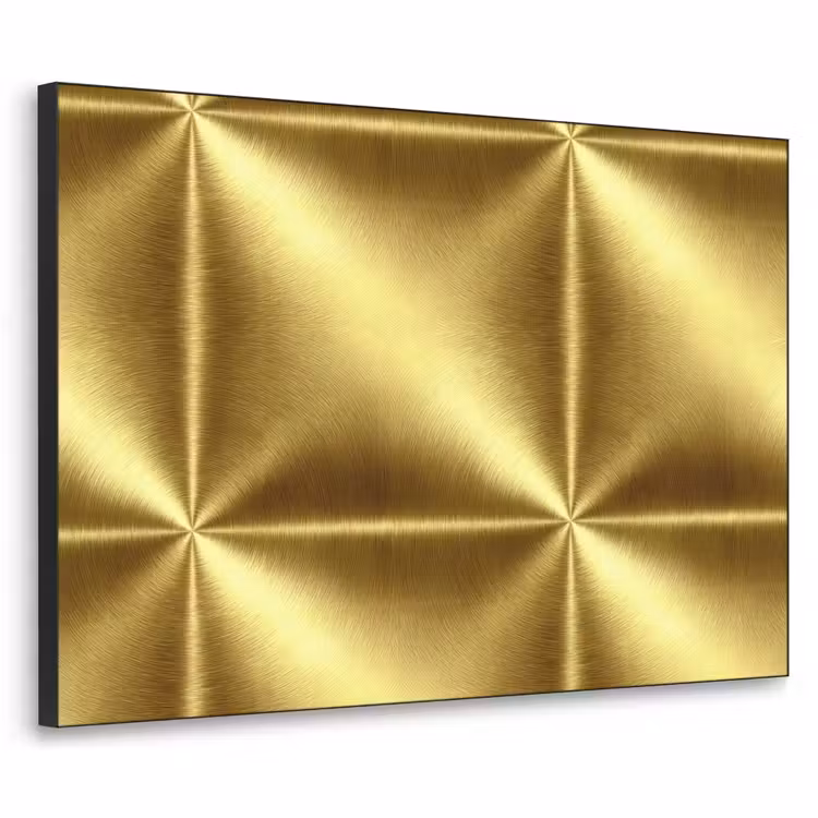 Textuur - Geborsteld Goud - Industrieel - Metallic Textielframe zwart klein 947 -3d