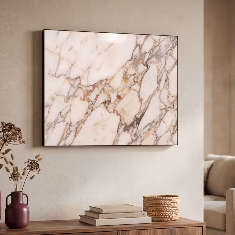 Textuur - Gesteente - Aderen - Abstract - Wit Textielframe zwart klein -sfeer3