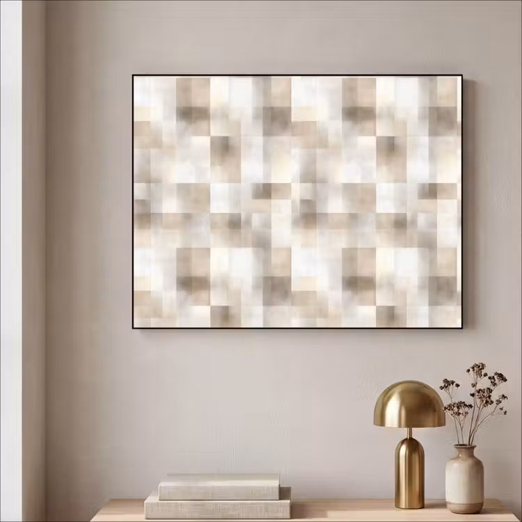 Textuur - Linnen - Beige Textielframe zwart klein 947 -sfeer2