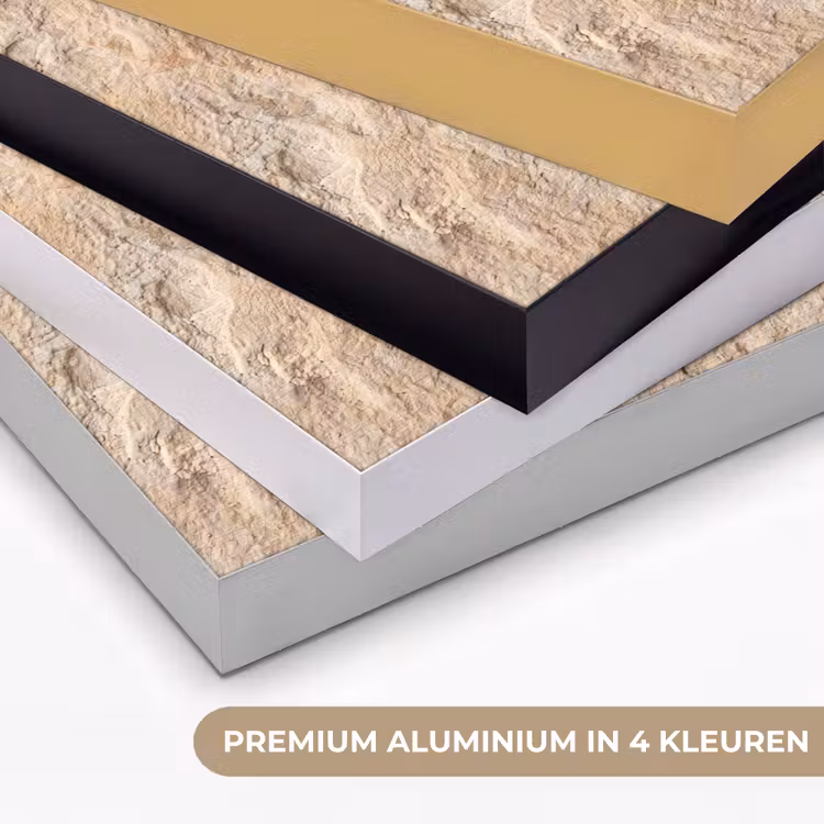 Textuur - Steen - Natuur - Beige Textielframe zwart klein -USP_kleurenNL