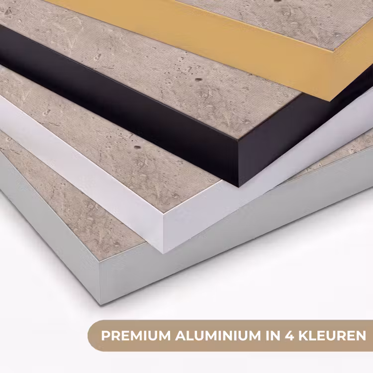 Textuur - Steen - Patroon - Rustiek - Beige Textielframe zwart klein -USP_kleurenNL