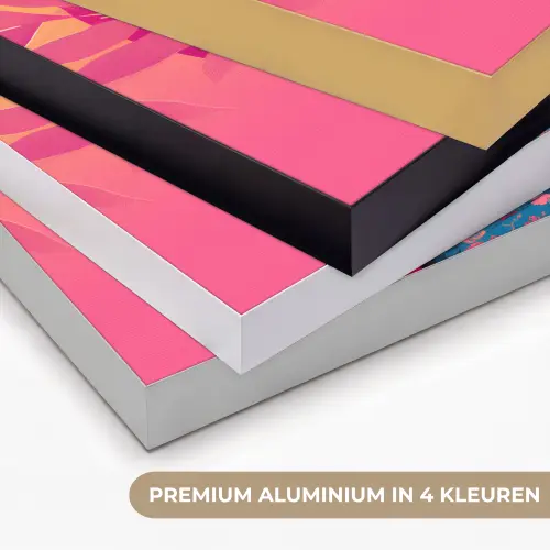 Tijger - Kimono - Planten - Roze Textielframe zwart klein -USP_kleurenNL