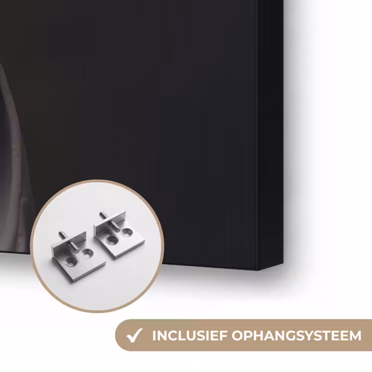 Tijger - Kokskleding - Bruin Textielframe zwart klein -USP_ophangsysteemNL