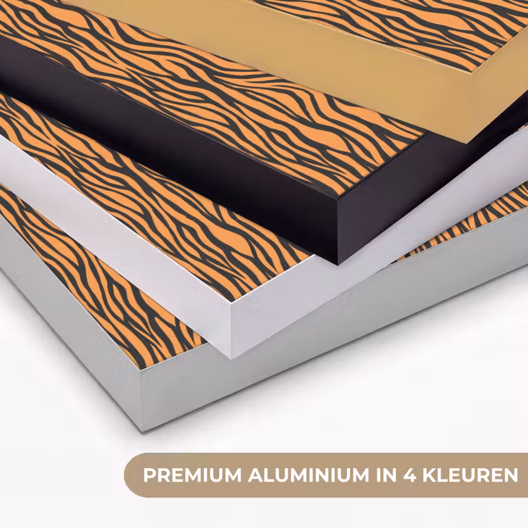 Tijger - Oranje - Patroon - Strepen Textielframe zwart klein 947 -USP_kleurenNL